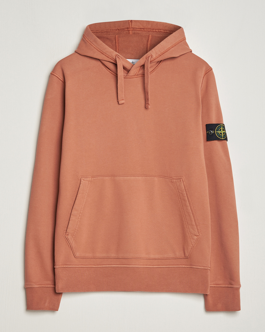 Heren | Truien | Stone Island | Garment Dyed Cotton Fleece Hood Rust