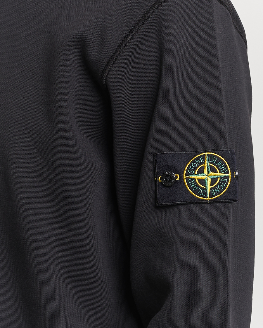 Heren | Truien | Stone Island | Garment Dyed Cotton Sweatshirt Black