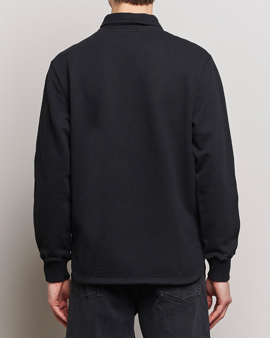 Heren | Truien | Stone Island | Heavy Cotton Fleece Half Zip Sweatshirt Black
