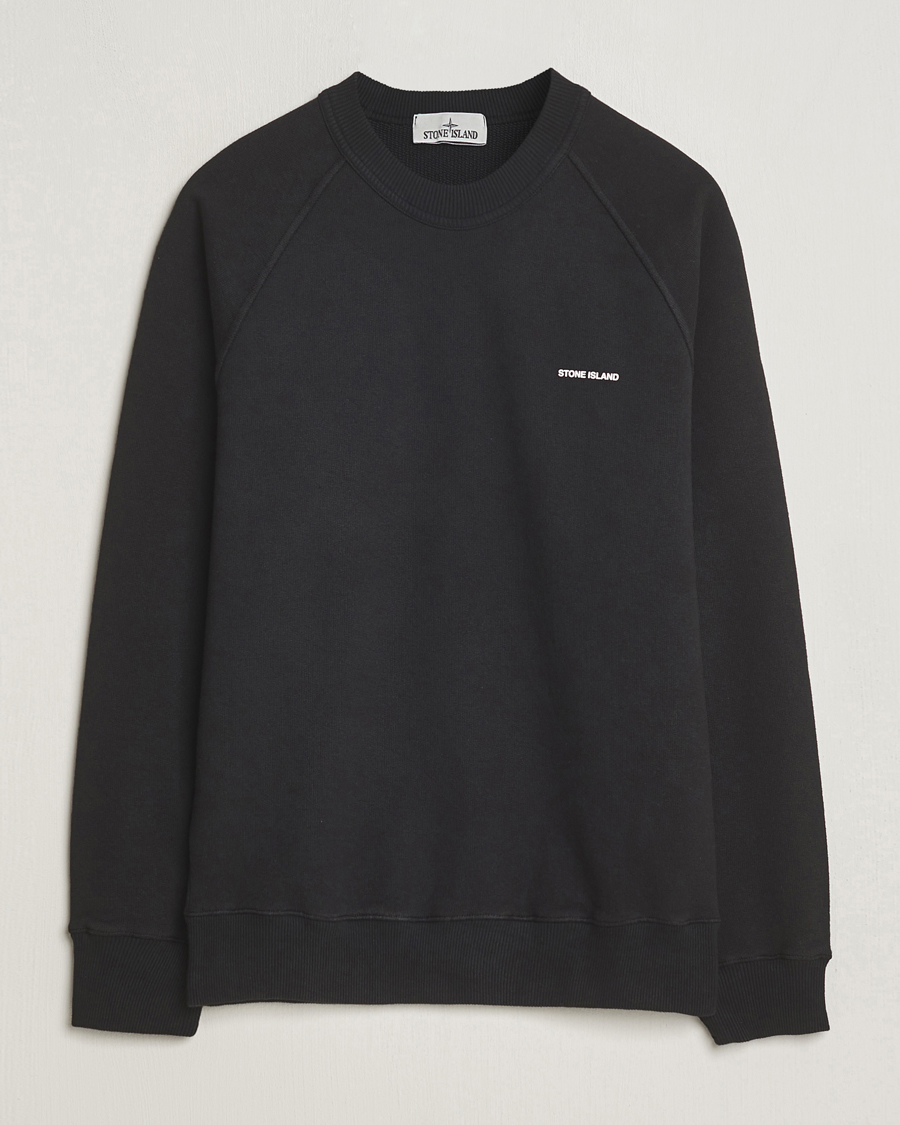 Heren | Truien | Stone Island | Heavy Cotton Fleece Sweatshirt Black
