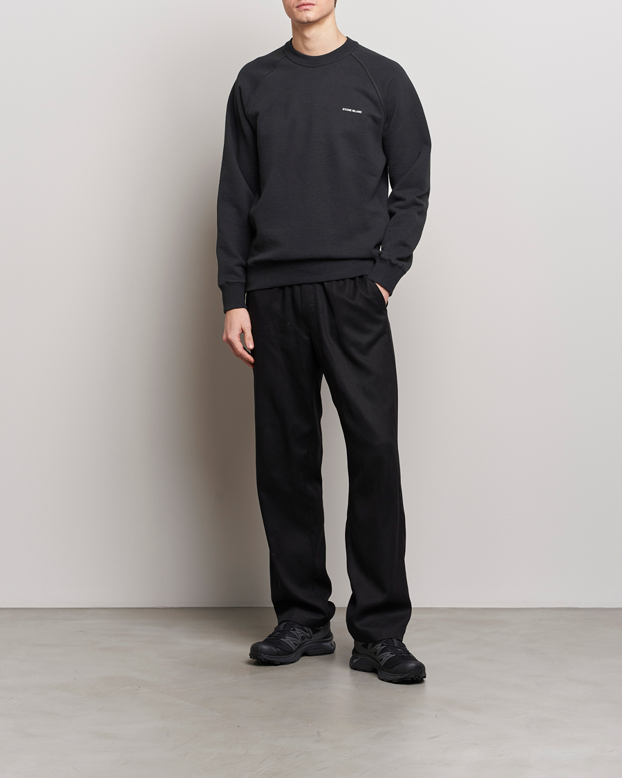 Heren | Truien | Stone Island | Heavy Cotton Fleece Sweatshirt Black