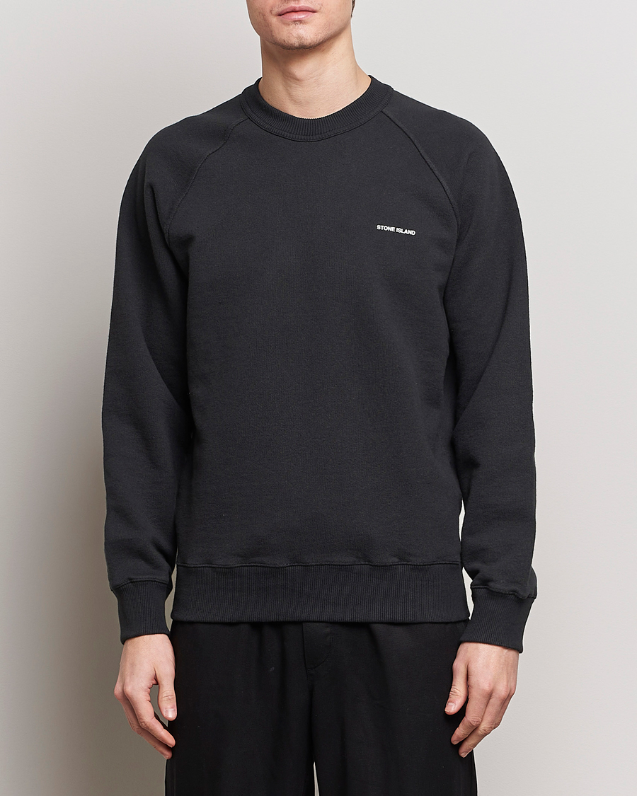 Heren | Truien | Stone Island | Heavy Cotton Fleece Sweatshirt Black