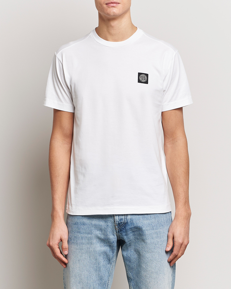 Heren | Witte T-shirts | Stone Island | Garment Dyed Cotton Jersey T-Shirt White