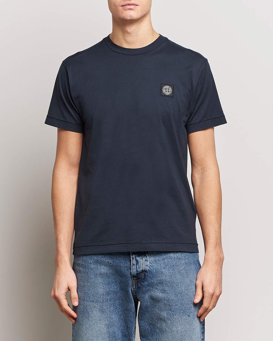 Heren |  | Stone Island | Garment Dyed Cotton Jersey T-Shirt Navy Blue