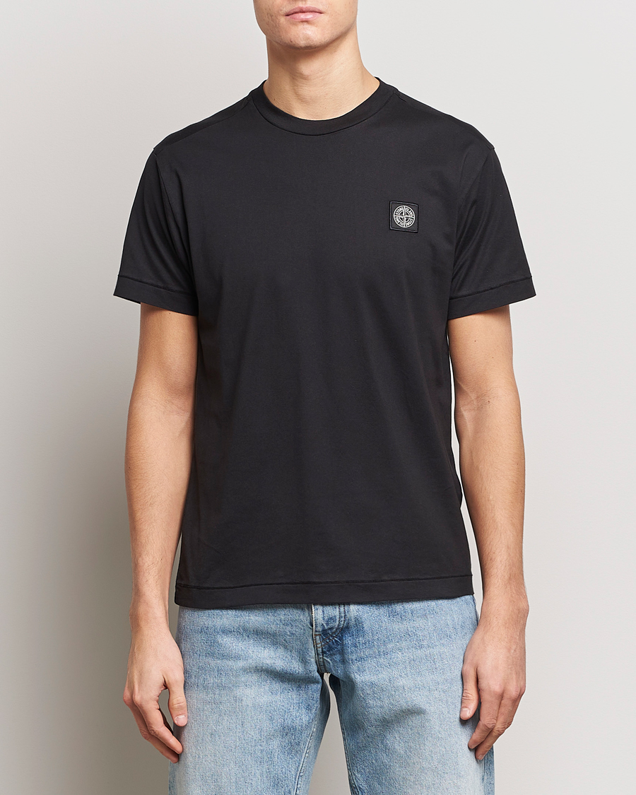 Heren | Zwarte T-shirts | Stone Island | Garment Dyed Cotton Jersey T-Shirt Black