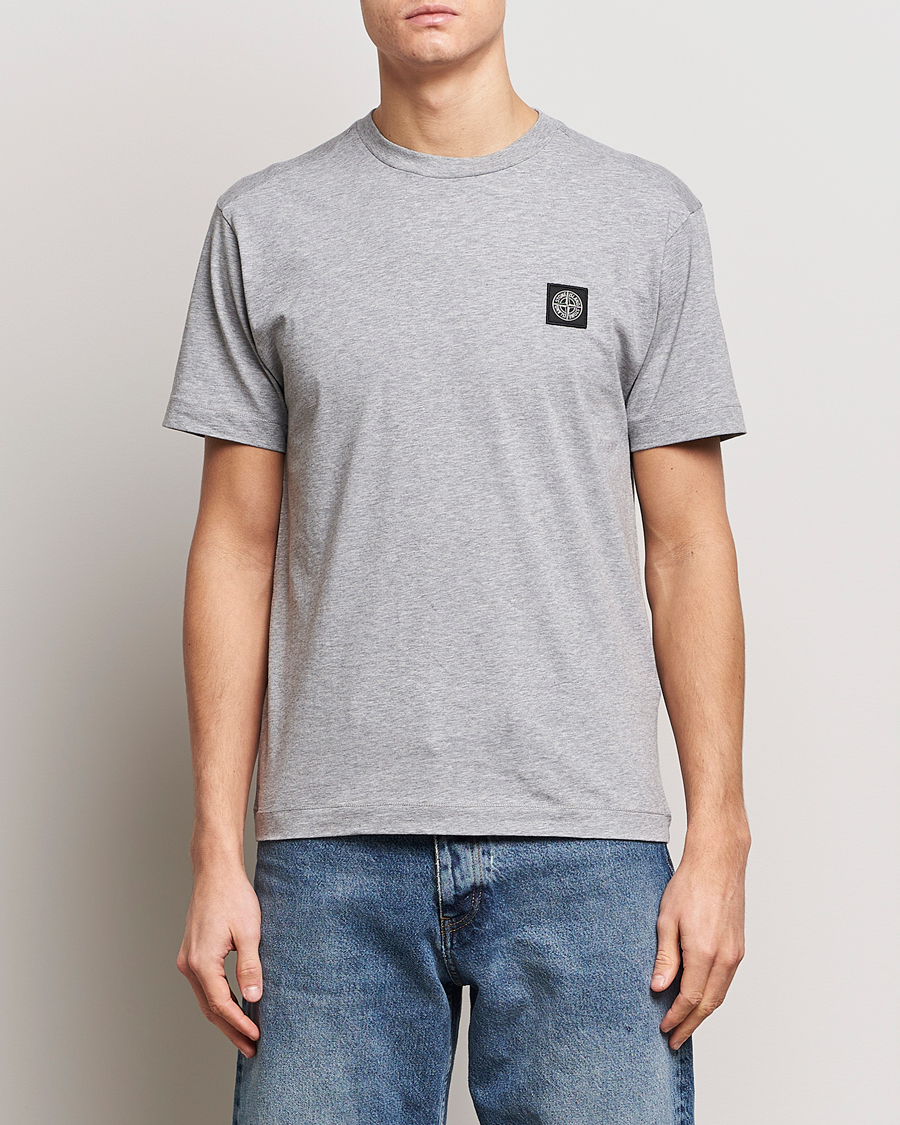 Heren |  | Stone Island | Garment Dyed Cotton Jersey T-Shirt Melange Grey