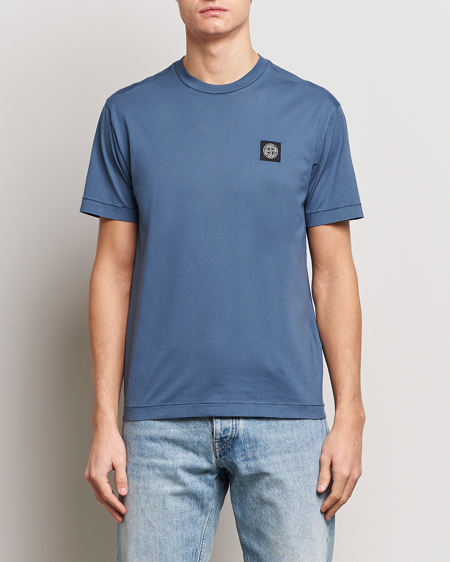 Heren | Kleding | Stone Island | Garment Dyed Cotton Jersey T-Shirt Dark Blue