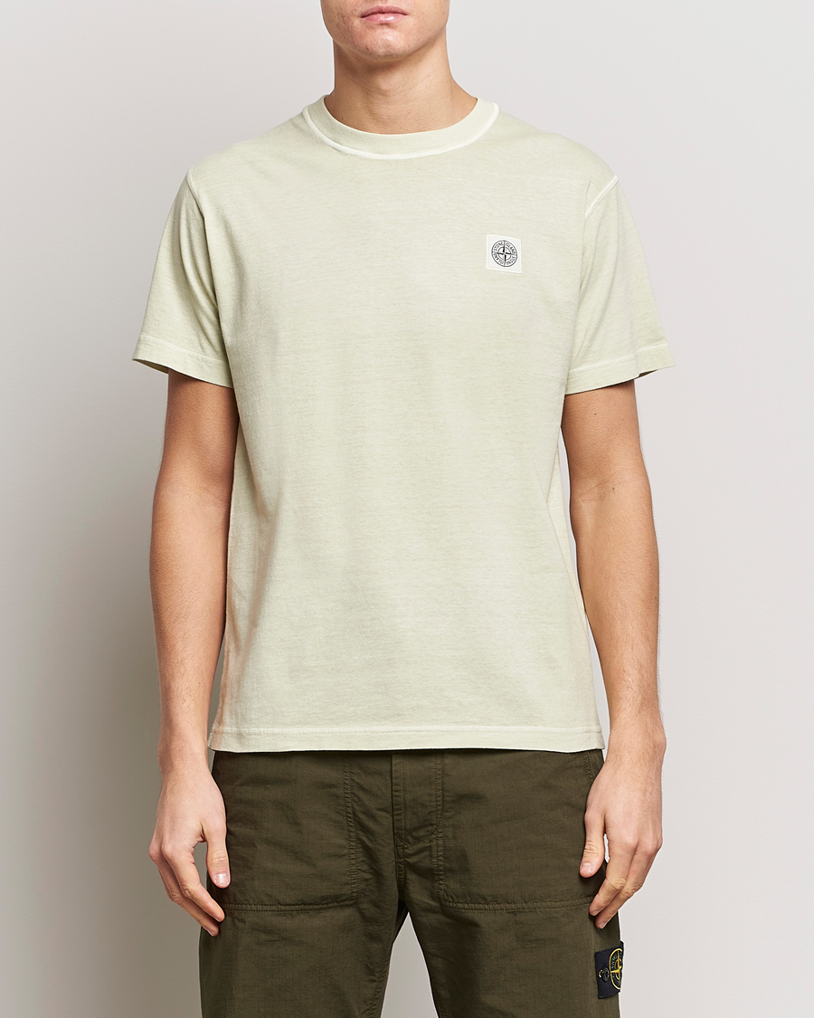 Heren |  | Stone Island | Organic Cotton Fissato Effect T-Shirt Pistachio