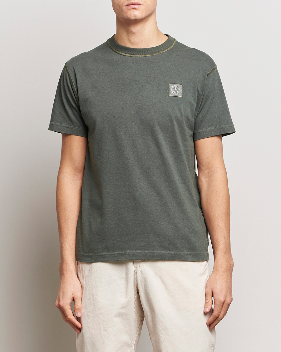 Heren |  | Stone Island | Organic Cotton Fissato Effect T-Shirt Musk