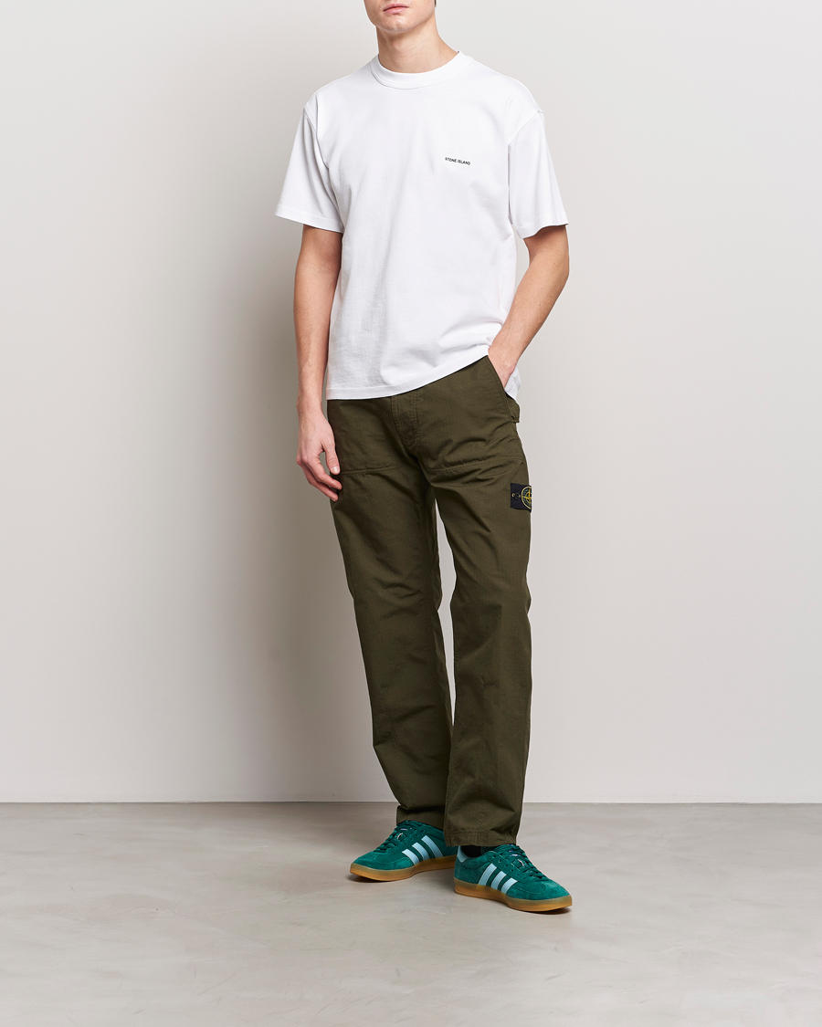 Heren | T-shirts | Stone Island | Cotton Jersey Small Logo T-Shirt White