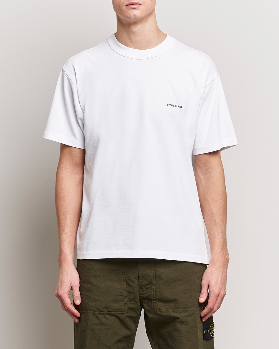 Heren | T-shirts | Stone Island | Cotton Jersey Small Logo T-Shirt White