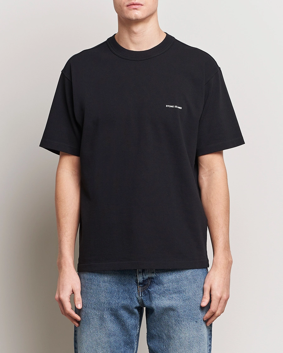 Heren | Zwarte T-shirts | Stone Island | Cotton Jersey Small Logo T-Shirt Black