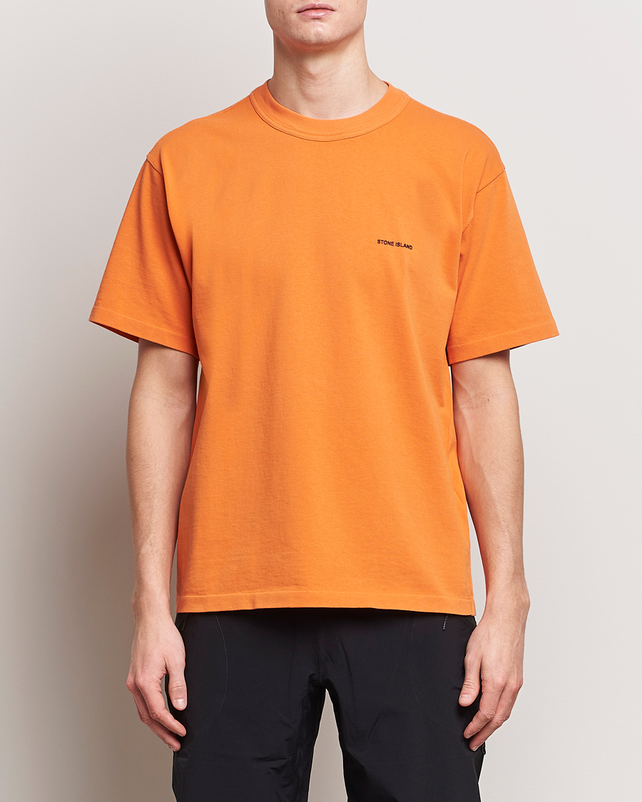 Heren | Stone Island | Stone Island | Cotton Jersey Small Logo T-Shirt Orange
