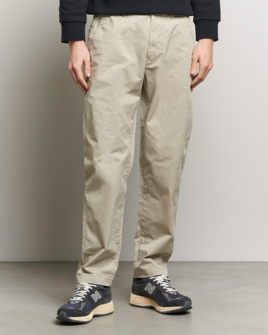 Heren |  | Stone Island | Supima Cotton Twill Stretch Pants Sand