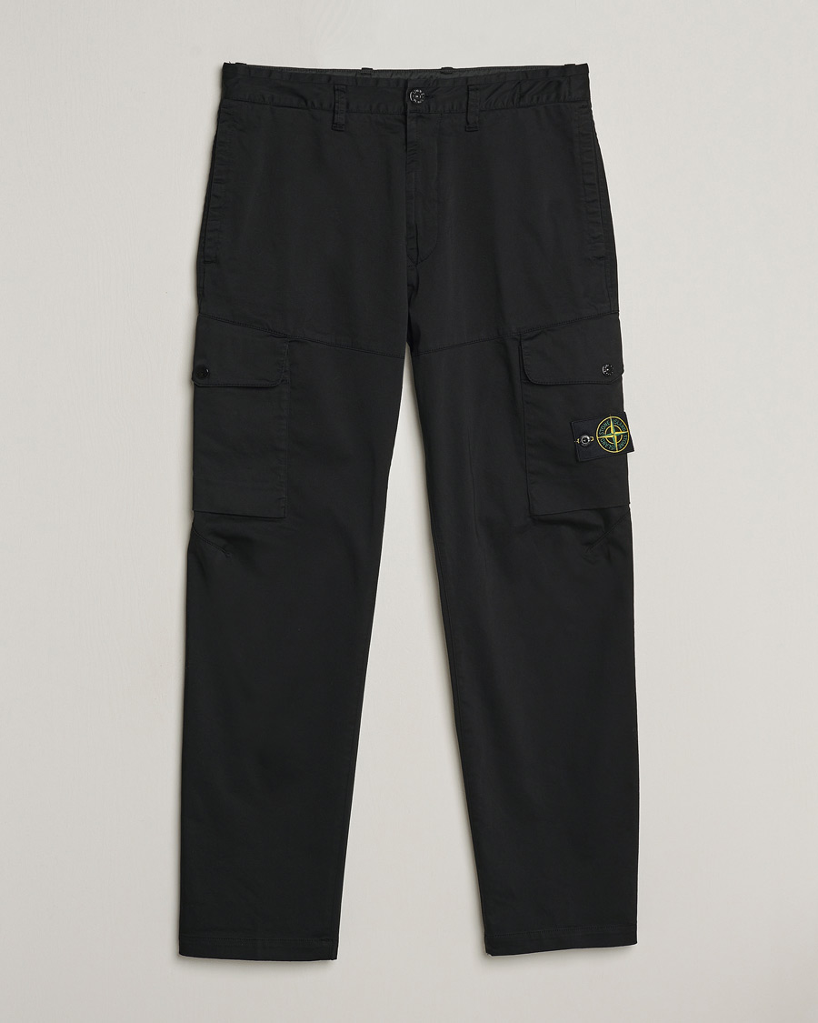 Heren | Broeken | Stone Island | Stretch Satin Cargo Pants Black