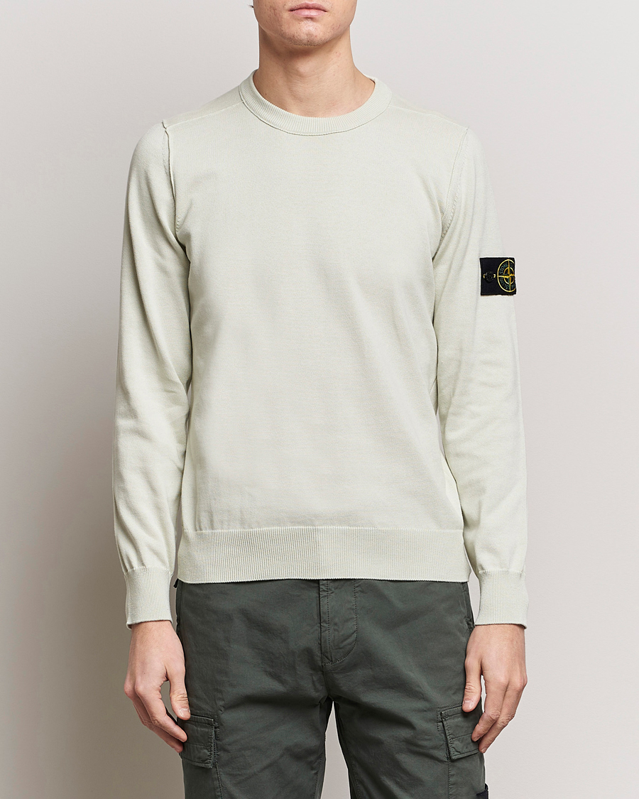 Heren |  | Stone Island | Soft Organic Cotton Crew Neck Pistachio