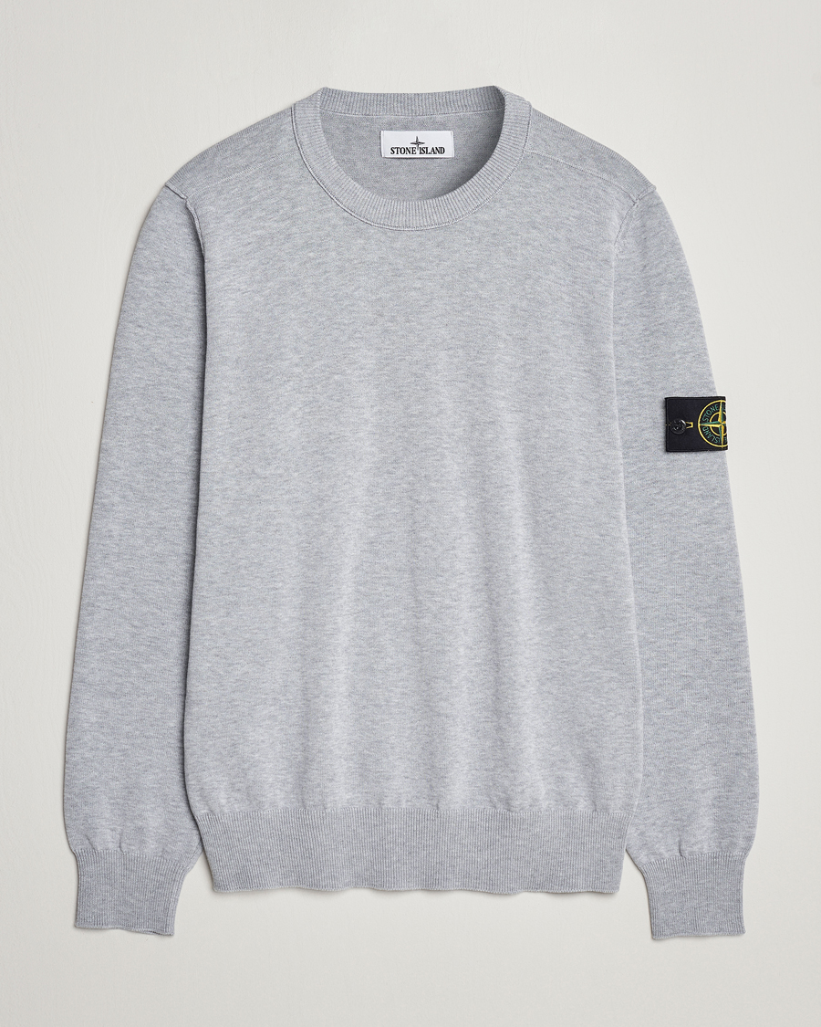 Heren | Truien | Stone Island | Soft Organic Cotton Crew Neck Dark Grey Melange