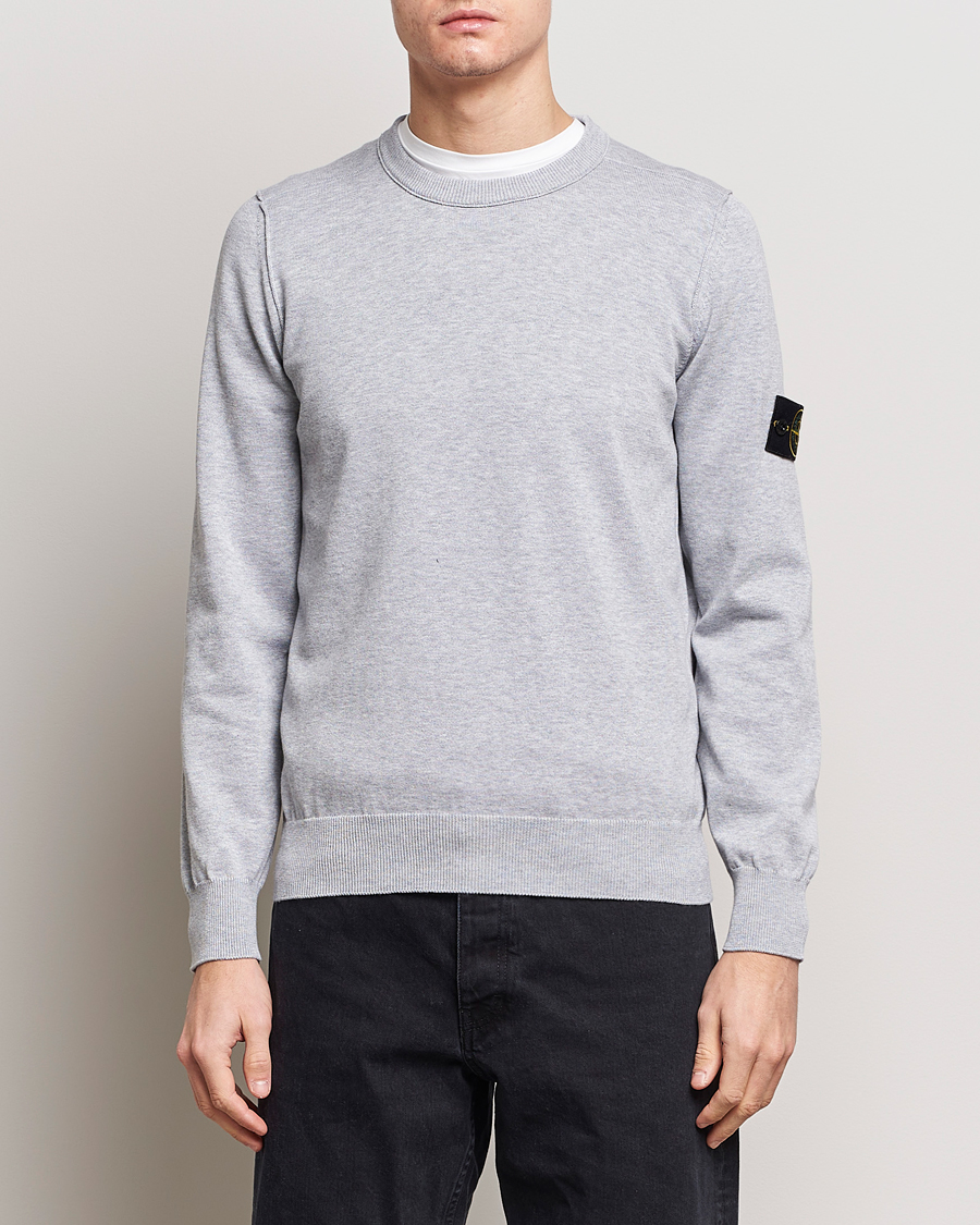 Heren | Truien | Stone Island | Soft Organic Cotton Crew Neck Dark Grey Melange