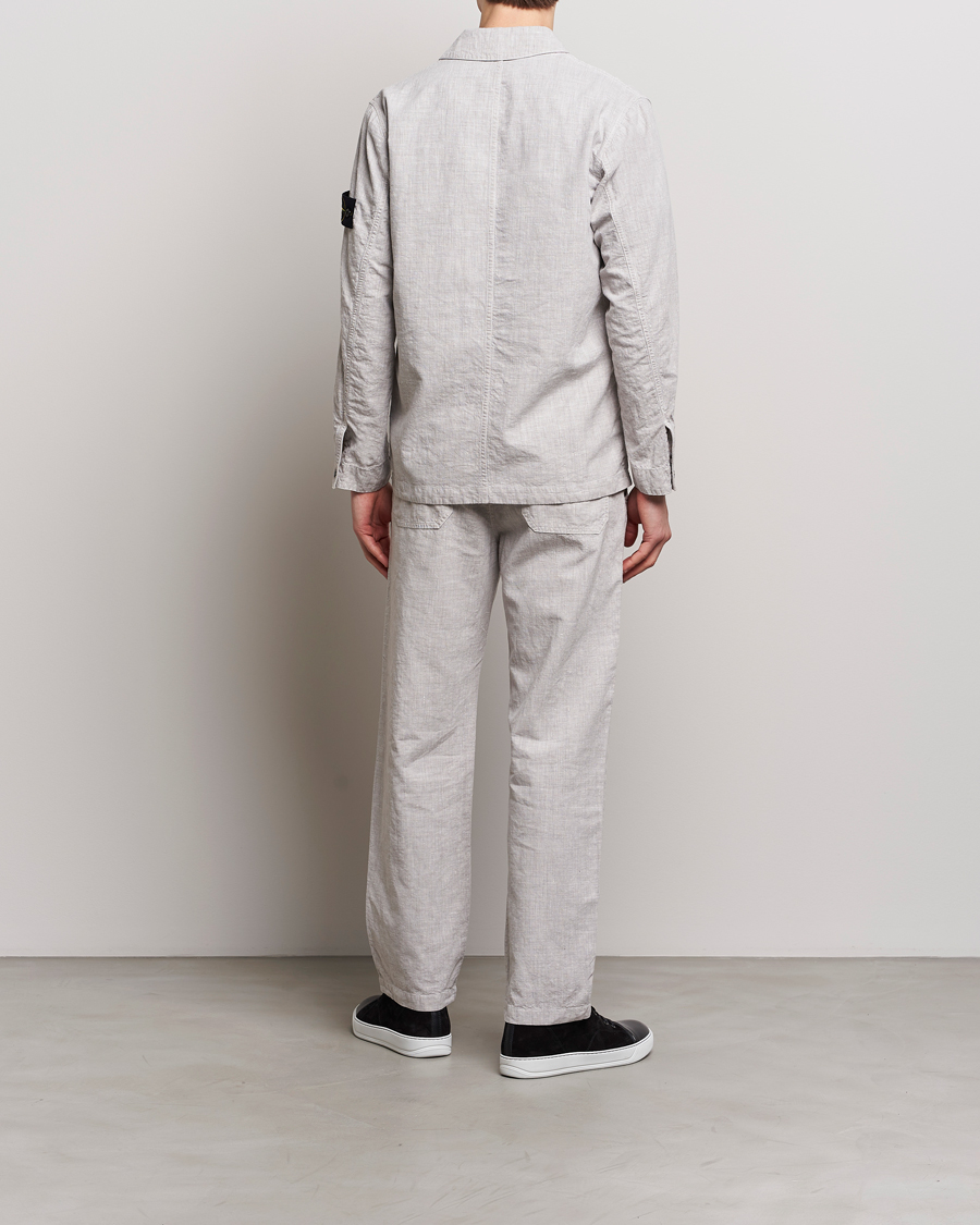 Heren | Pakken | Stone Island | Linen Nylon Relaxed Suit Dove Grey