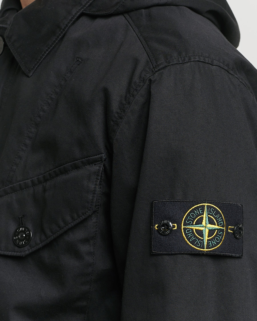 Heren | Jassen | Stone Island | Bio Rasso TC Cotton Hooded Jacket Black