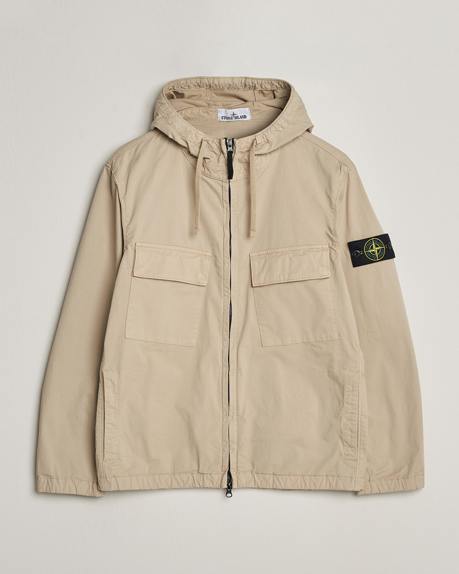 Heren | Jassen | Stone Island | Supima Cotton Hooded Jacket Sand