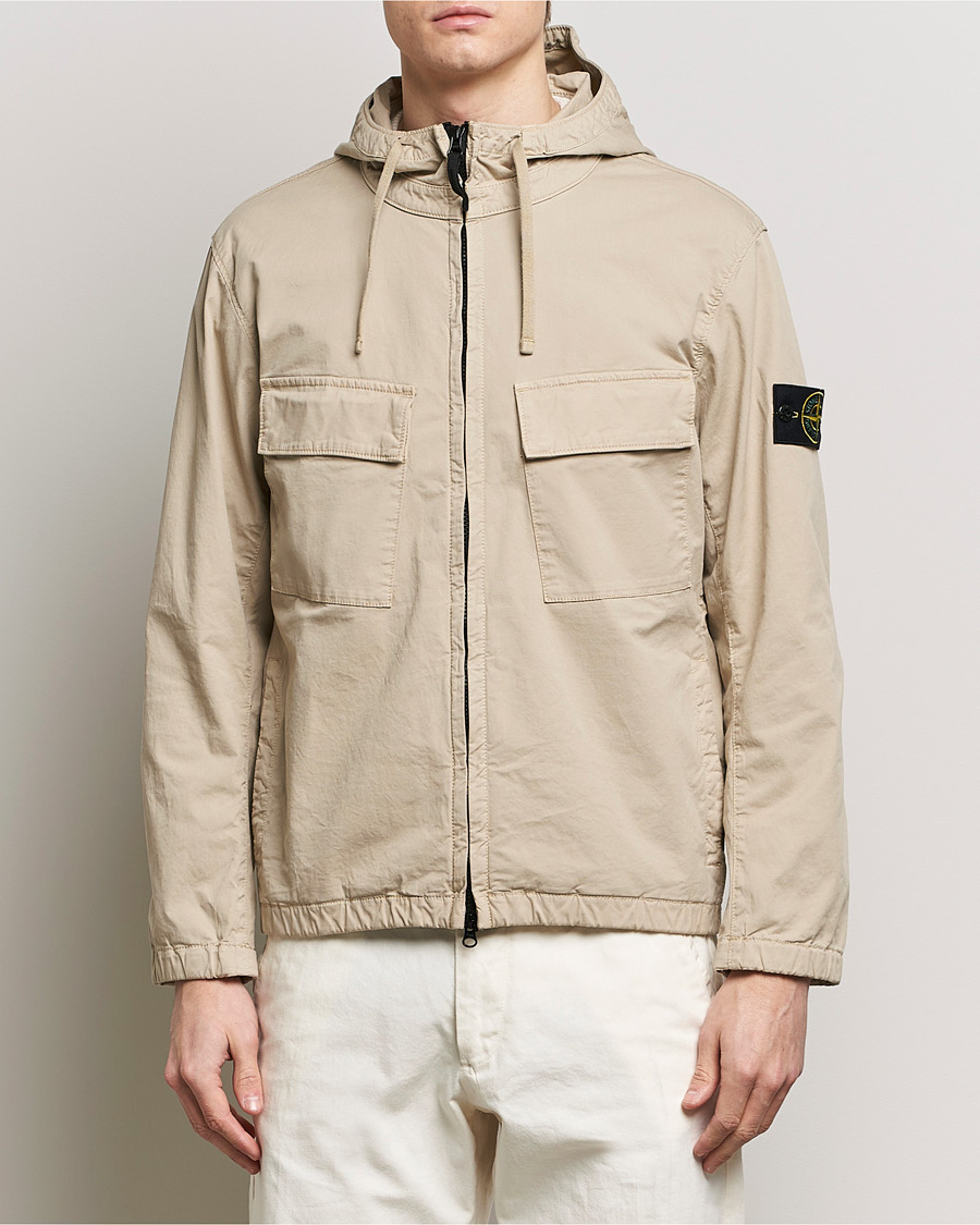 Heren | Jassen | Stone Island | Supima Cotton Hooded Jacket Sand