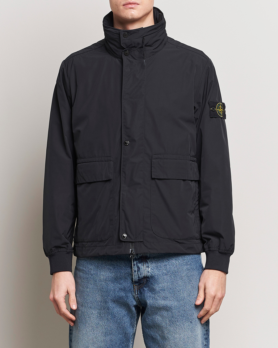 Heren | Stone Island | Stone Island | Micro Twill Hooded Jacket Black