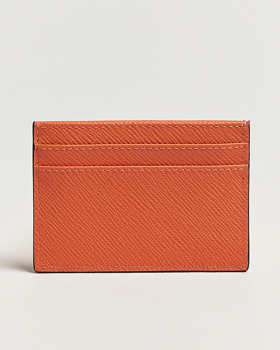 Heren | Kaarthouders | Smythson | Panama Flat Cardholder Orange