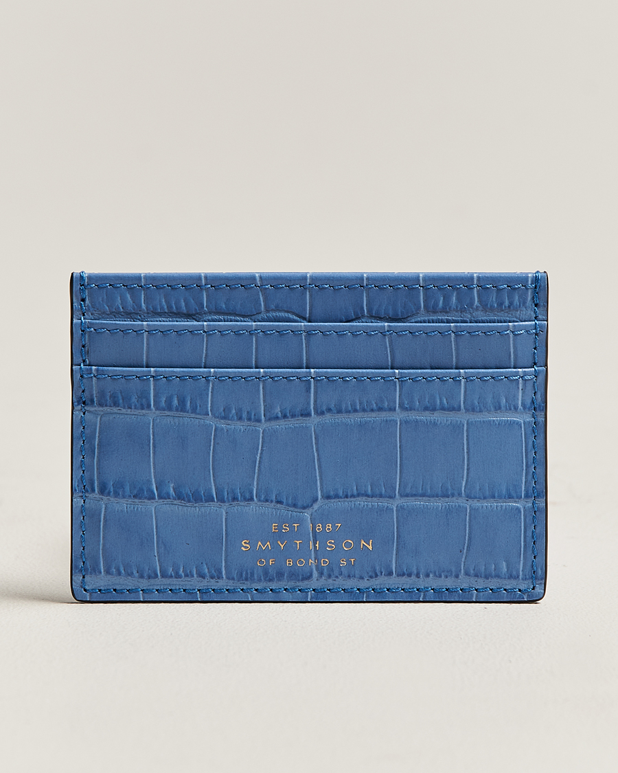 Heren | Portemonnees | Smythson | Mara Flat Cardholder Nile Blue