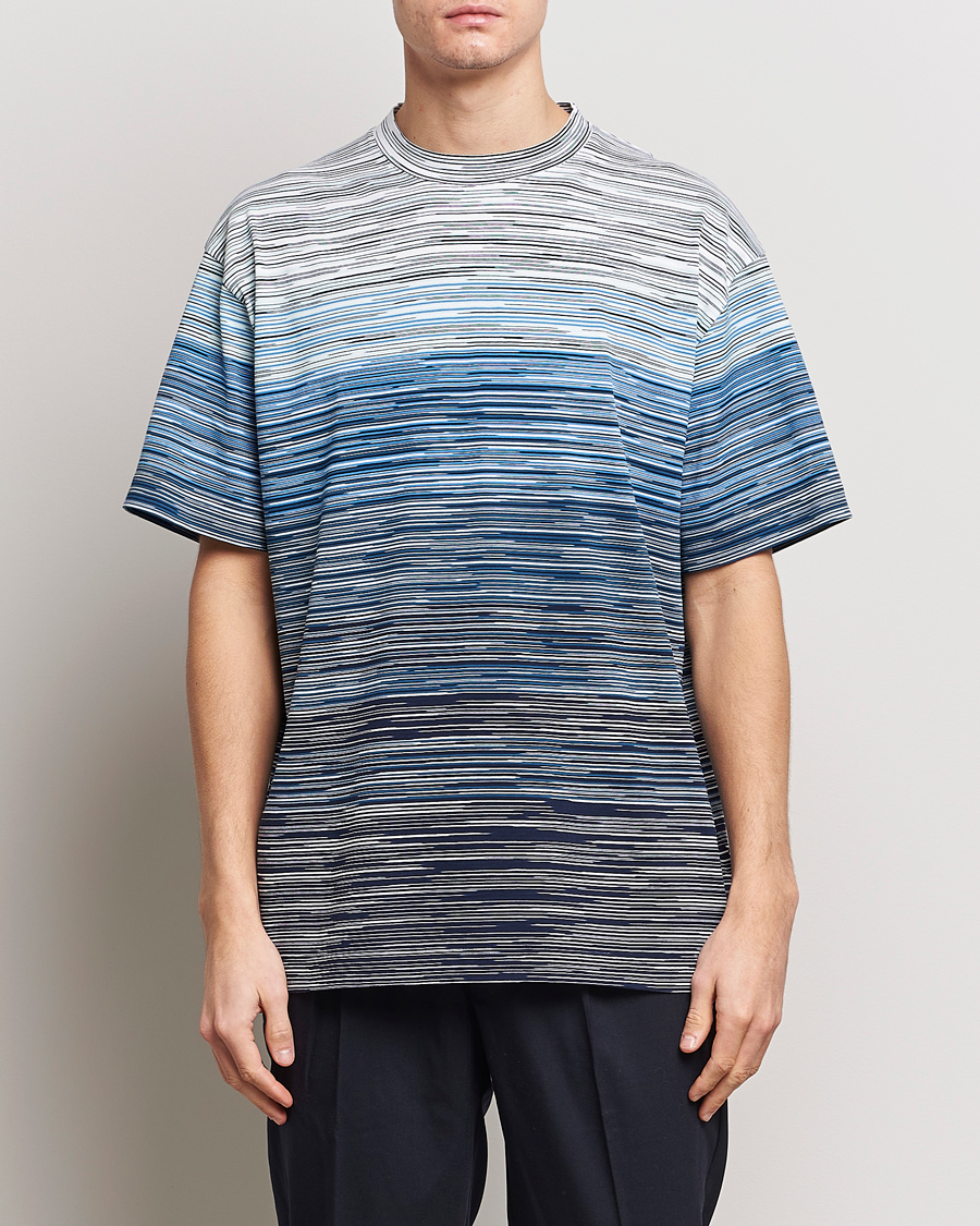 Heren | Luxury Brands | Missoni | Space Dyed T-Shirt Blue