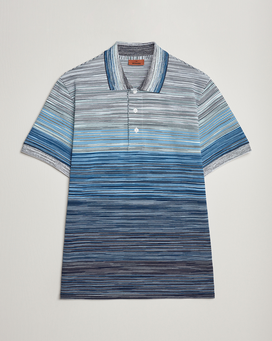 Heren | Polo's | Missoni | Space Dyed Polo Blue