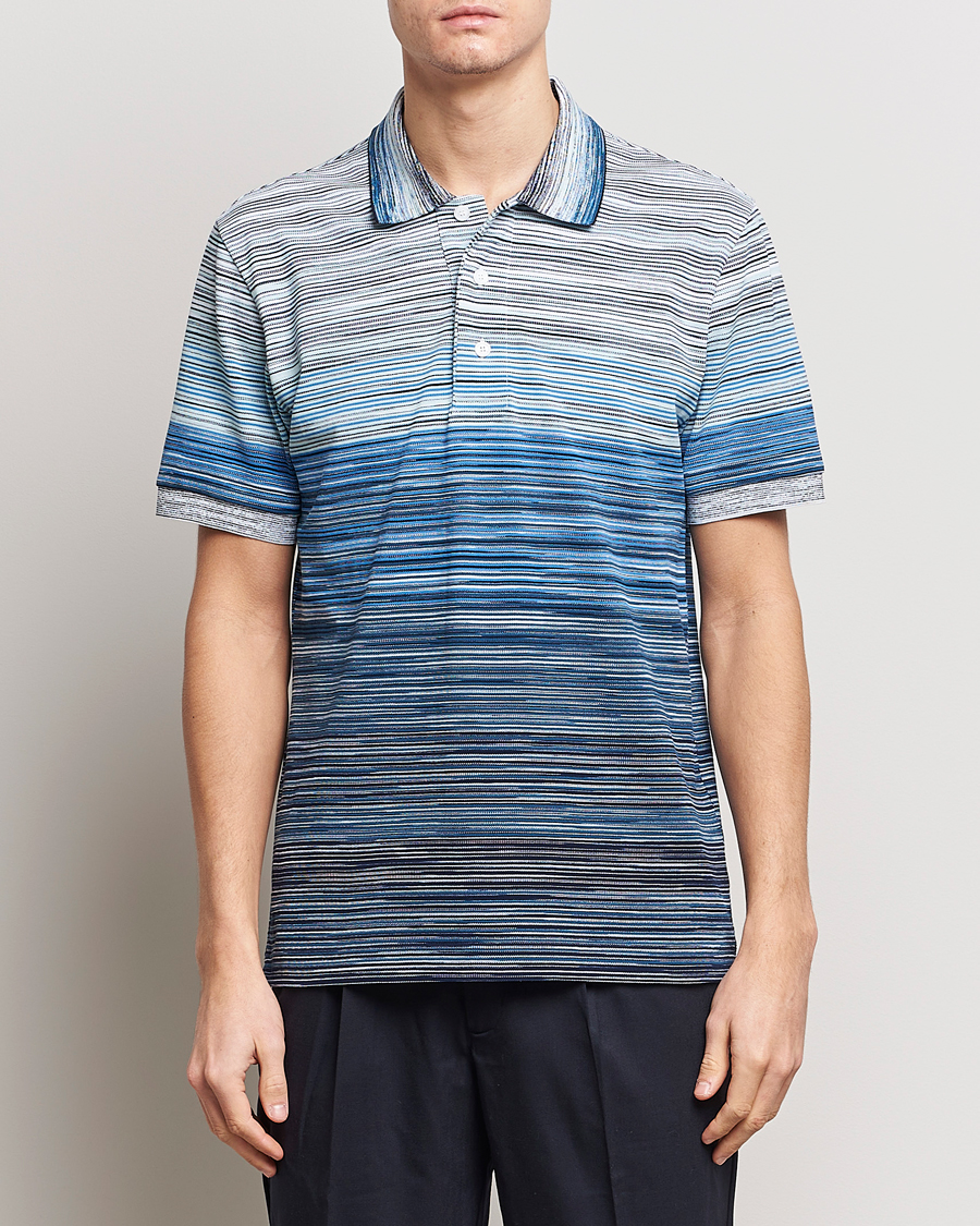 Heren |  | Missoni | Space Dyed Polo Blue