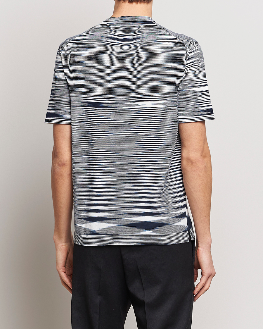 Heren | T-shirts | Missoni | Space Dyed Knitted T-Shirt White/Navy