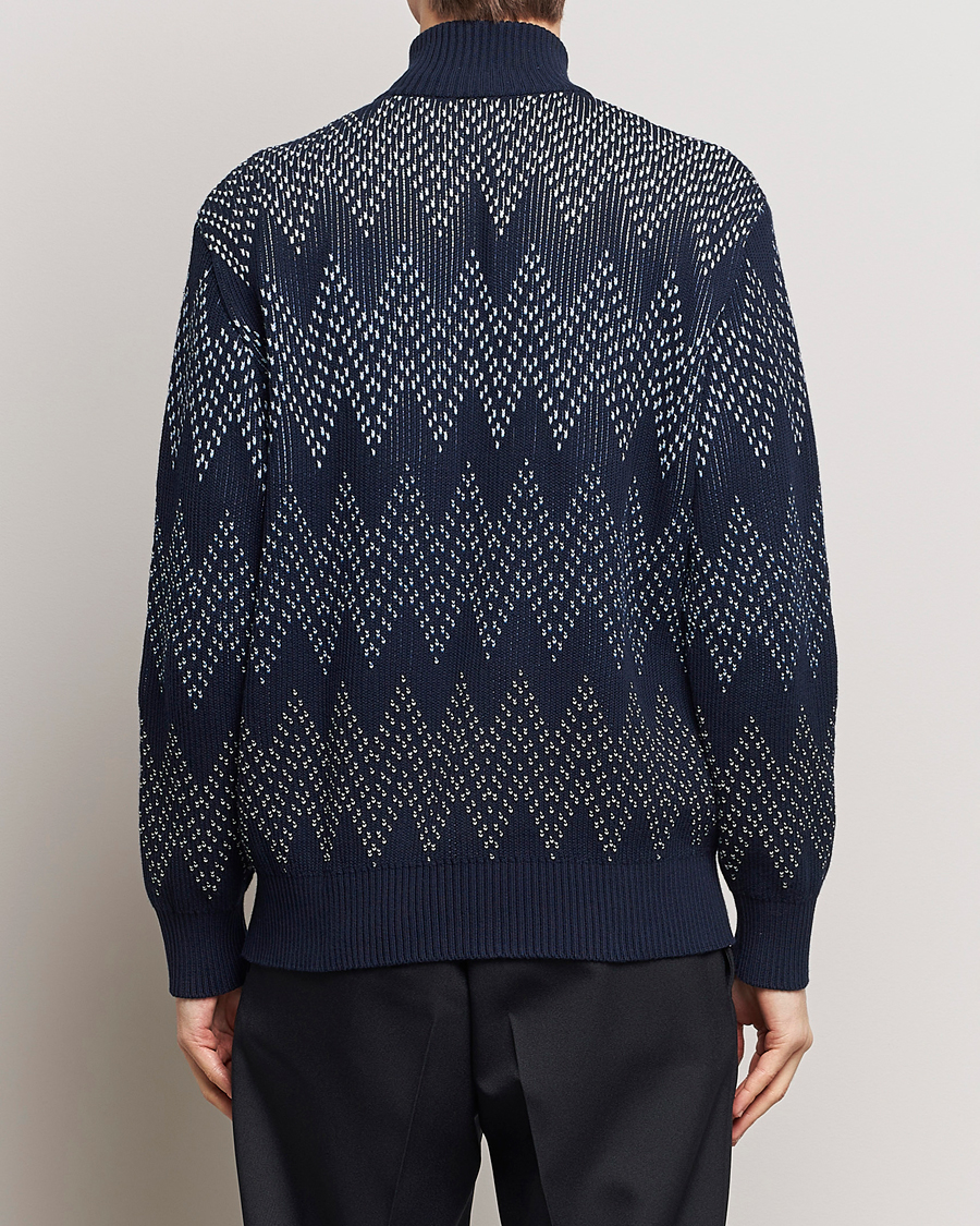Heren | Truien | Missoni | Chevron Full Zip Cardigan Jacket Navy