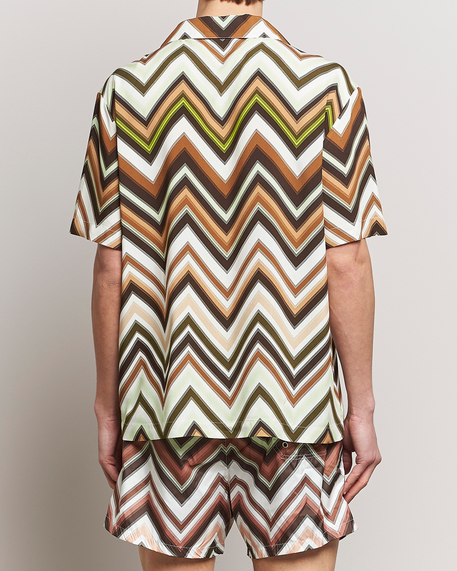 Heren | Overhemden | Missoni | Zig Zag Printed Camp Shirt Brown/Green