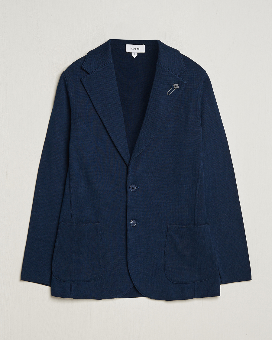 Heren | Blazers | Lardini | Knitted Cotton Blazer Navy