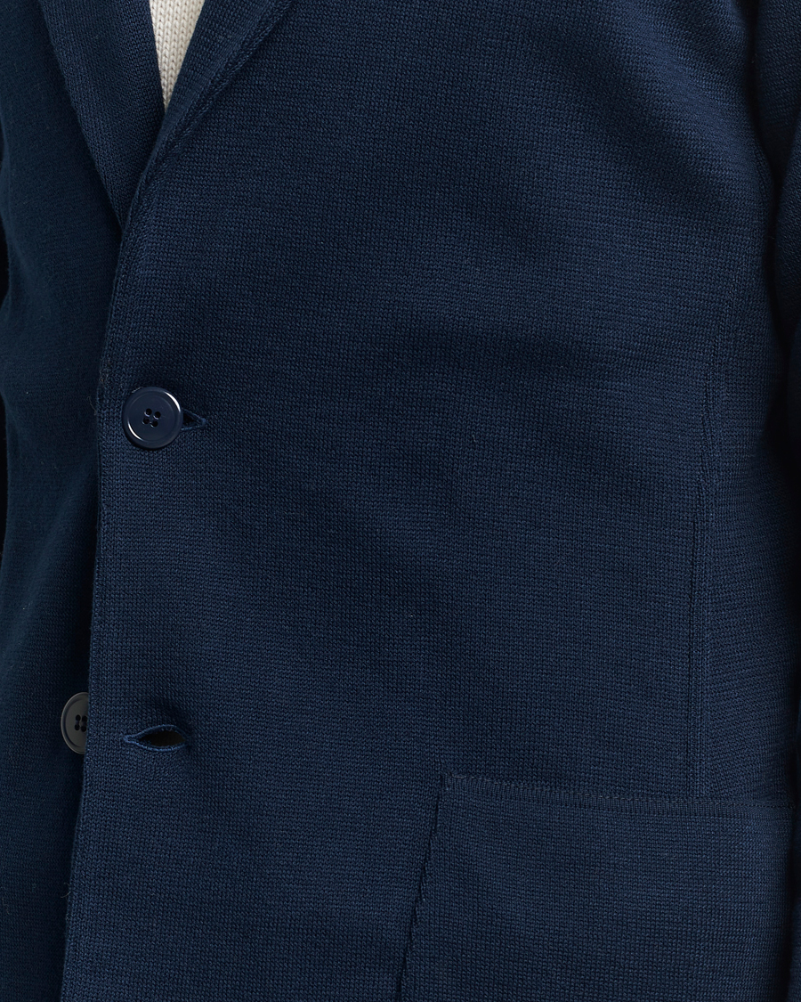 Heren | Blazers | Lardini | Knitted Cotton Blazer Navy