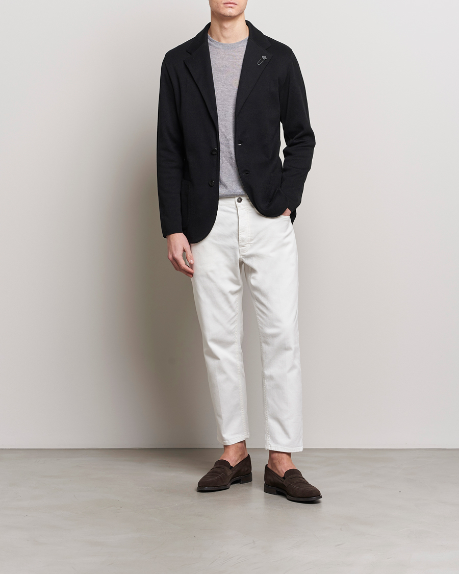 Heren | Blazers | Lardini | Knitted Cotton Blazer Black