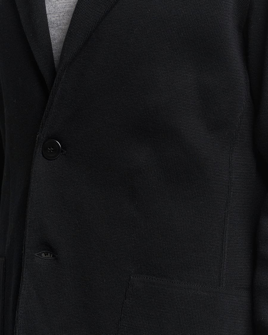 Heren | Blazers | Lardini | Knitted Cotton Blazer Black