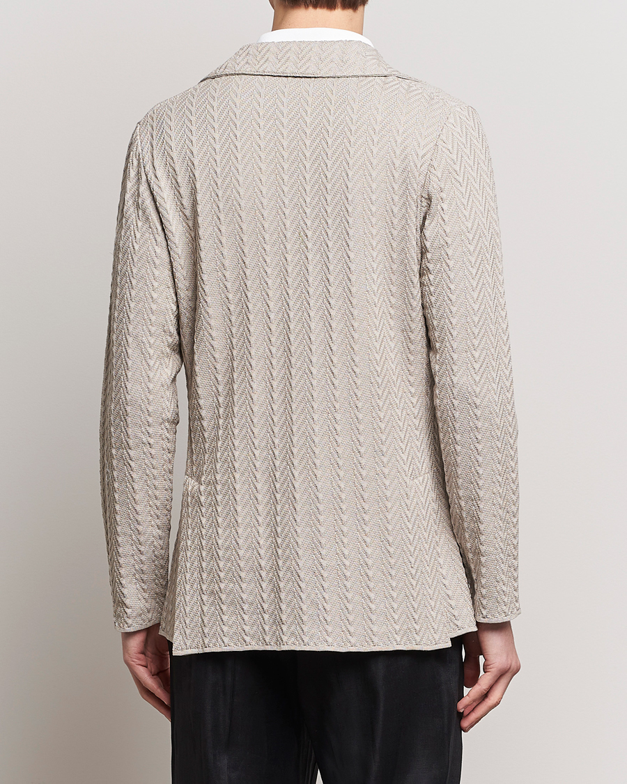 Heren | Blazers | Lardini | Knitted Structure Cotton Blazer Beige