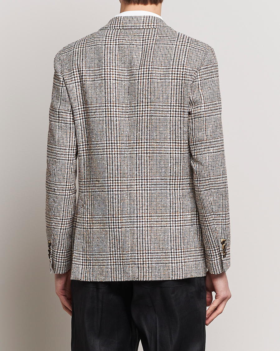 Heren | Blazers | Lardini | Checked Linen Blazer Brown