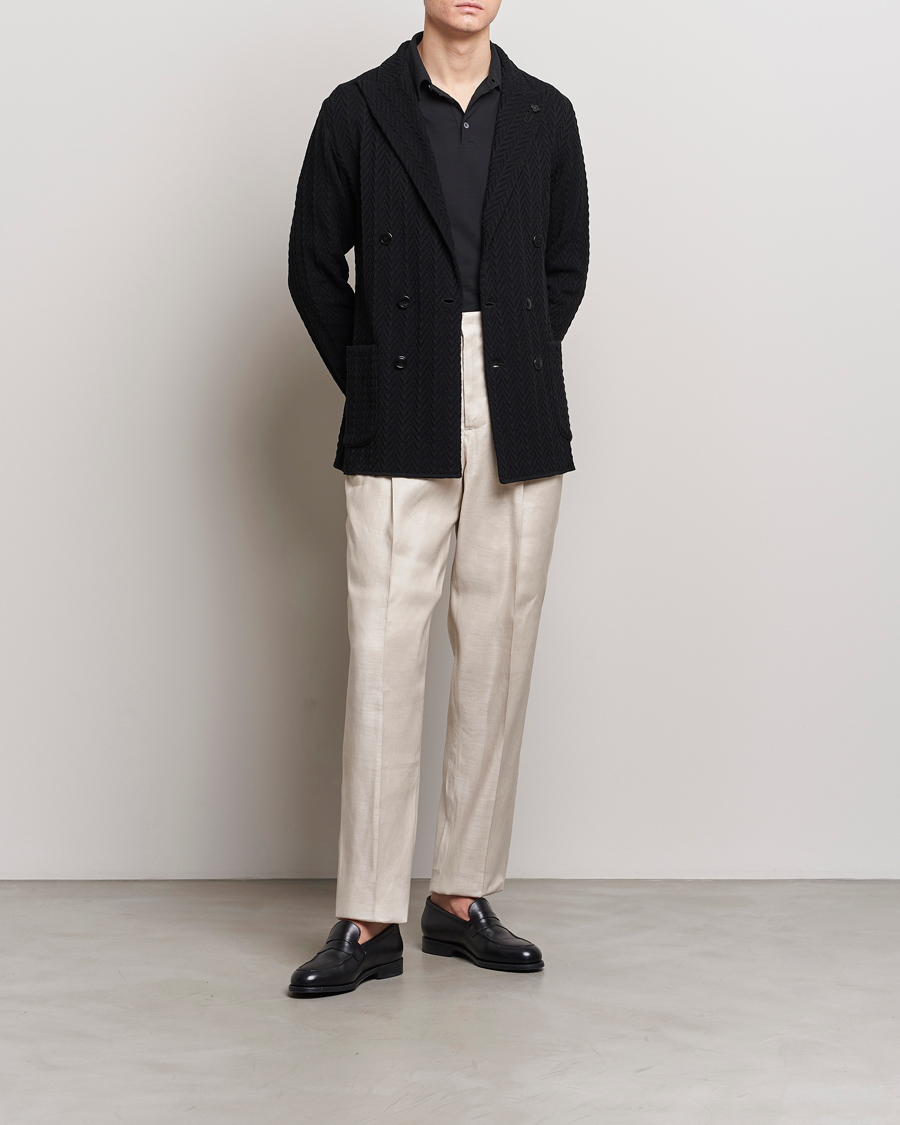 Heren | Broeken | Lardini | Atos Pleated Linen Trousers Beige