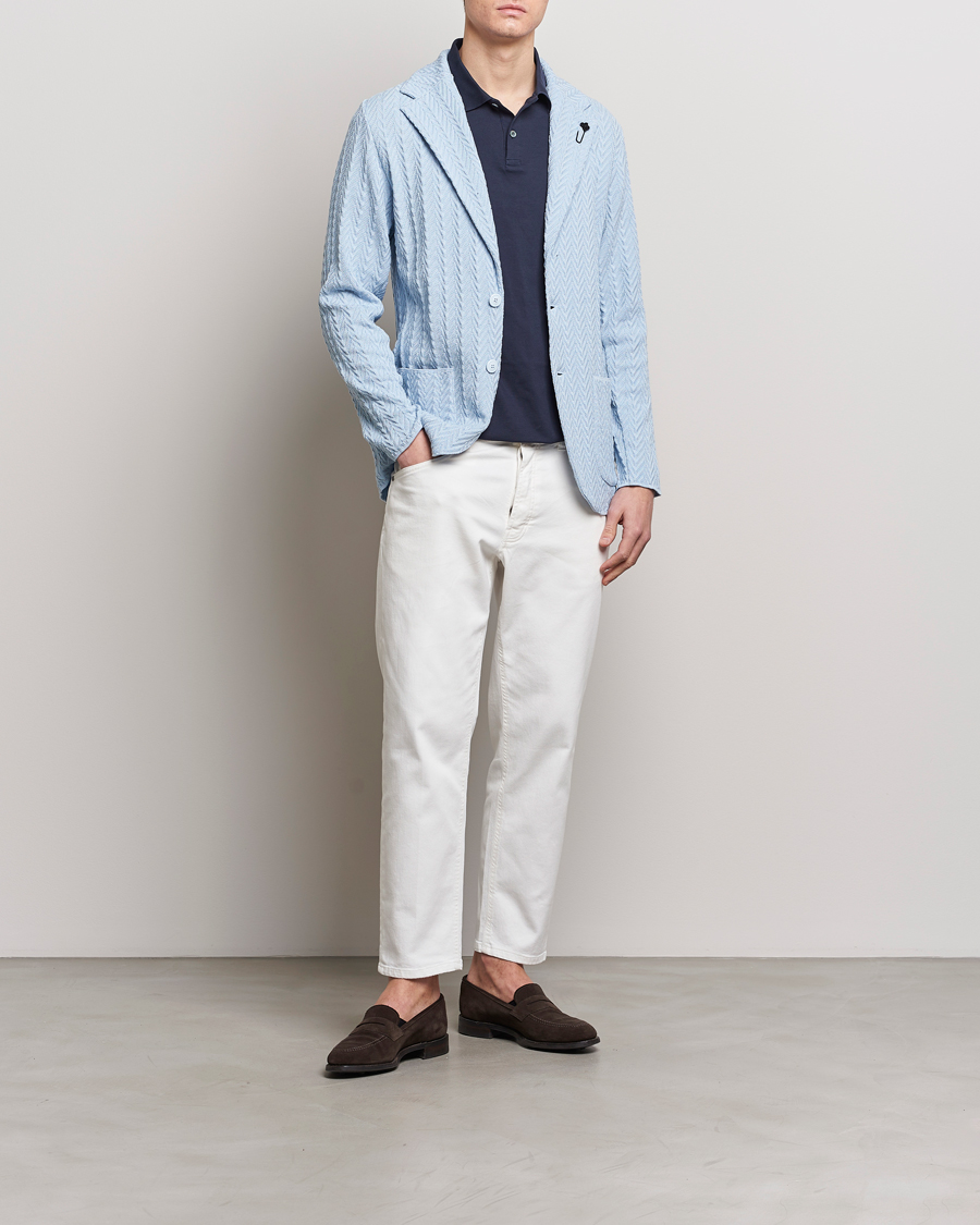 Heren | Jeans | Lardini | Ione Loose Fit Denim White
