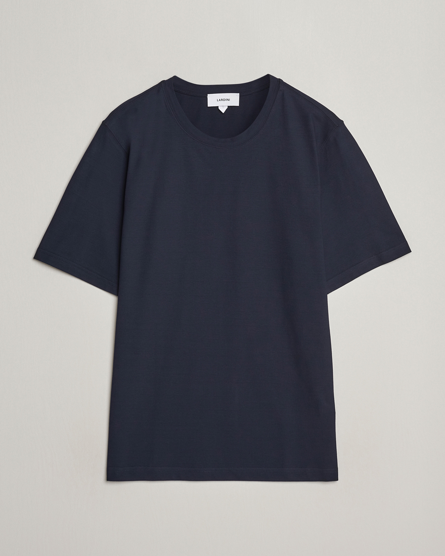 Heren | T-shirts | Lardini | Ice Cotton T-Shirt Navy