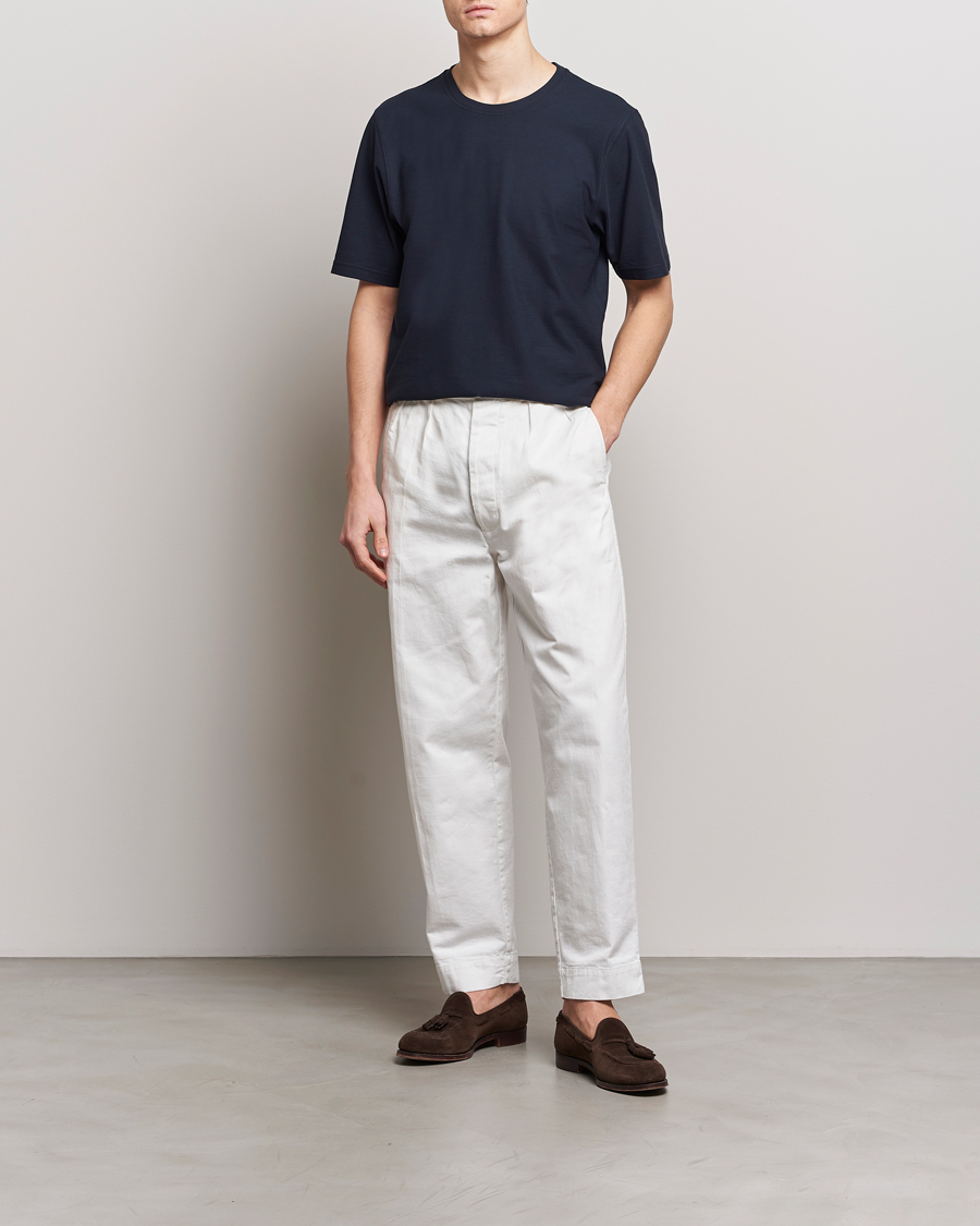 Heren | T-shirts | Lardini | Ice Cotton T-Shirt Navy