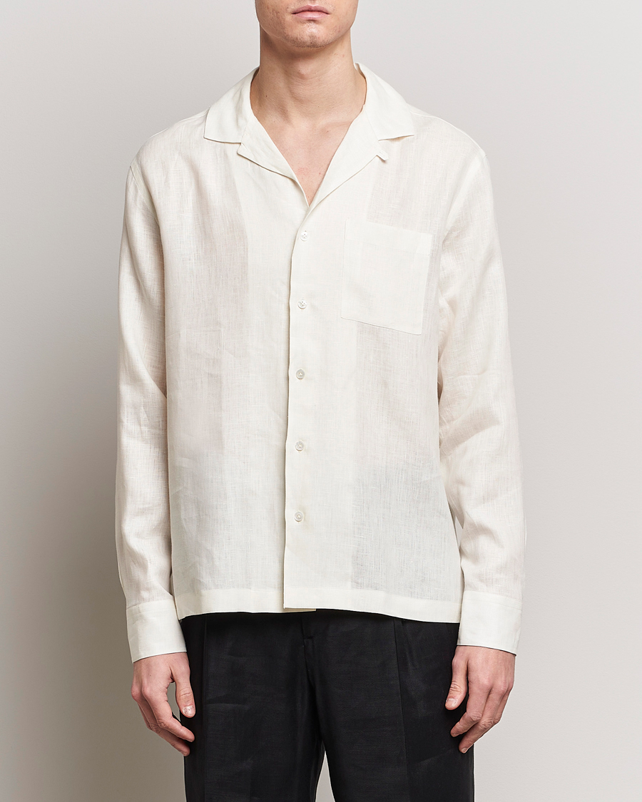 Heren | Italian Department | Lardini | Klop Linen Shirt Off White
