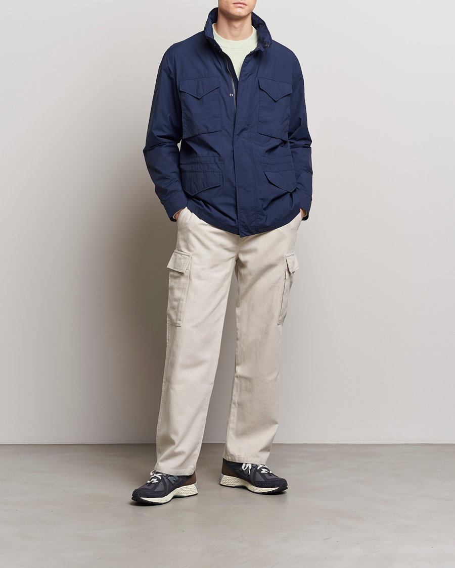 Heren | Jassen | Save The Duck | Mako Water Repellent Nylon Field Jacket Navy Blue