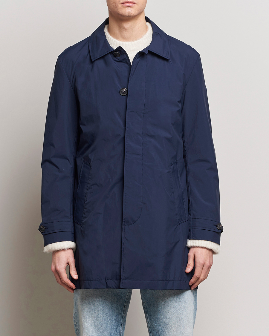 Men |  | Save The Duck | Rhys Water Repellent Nylon Coat Navy Blue