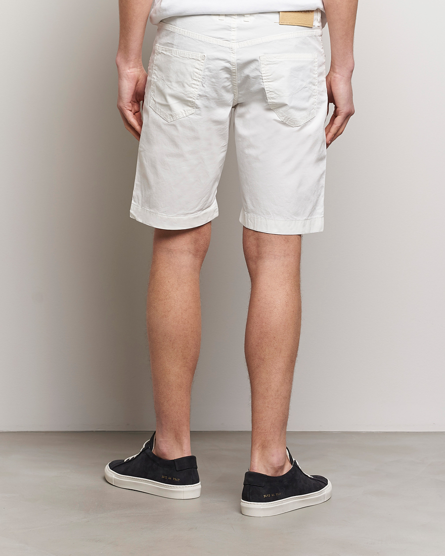 Heren | Korte broek | Jacob Cohën | Nicolas Cotton Gabardine Shorts White