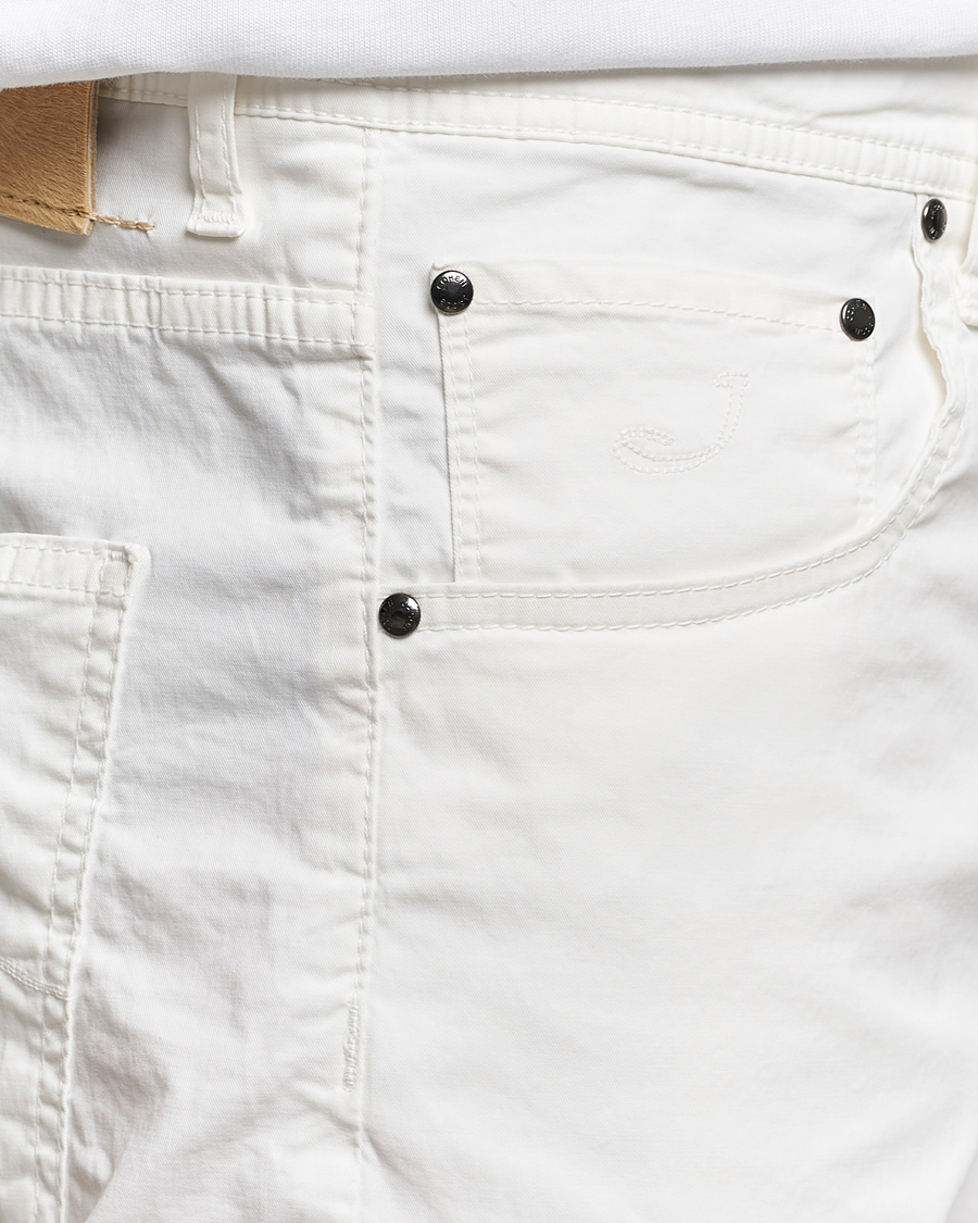 Heren | Korte broek | Jacob Cohën | Nicolas Cotton Gabardine Shorts White